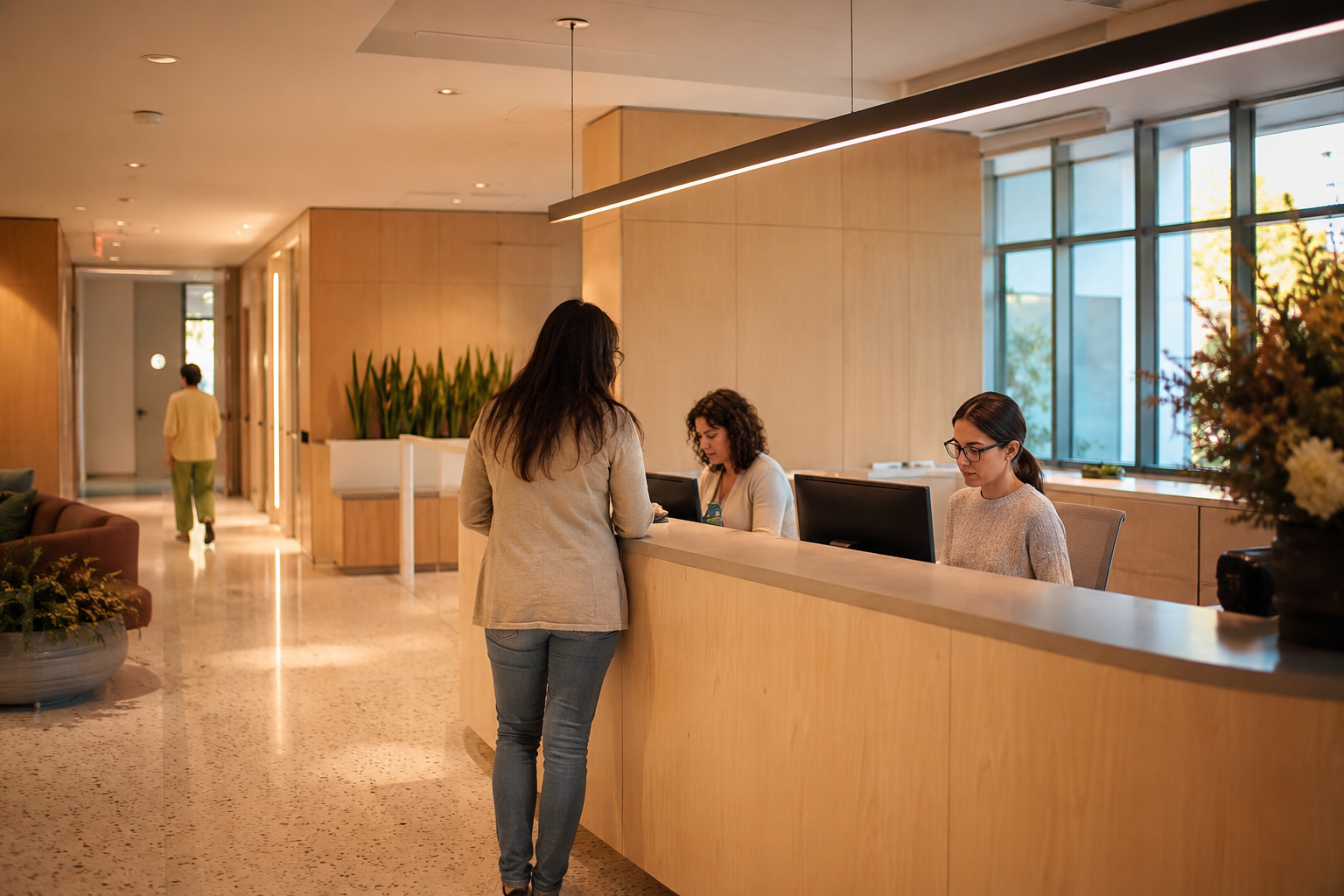 A multi-location healthcare group’s administrative team